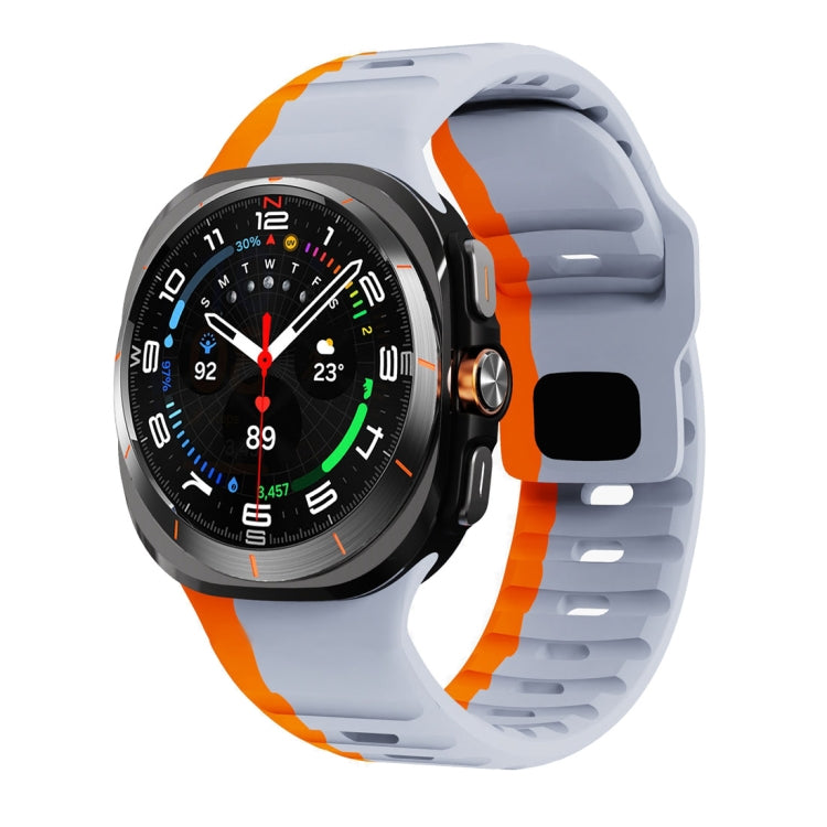 波浪紋反扣矽膠錶帶，適用於 Samsung Galaxy Watch Ultra 47mm / Ultra 2025