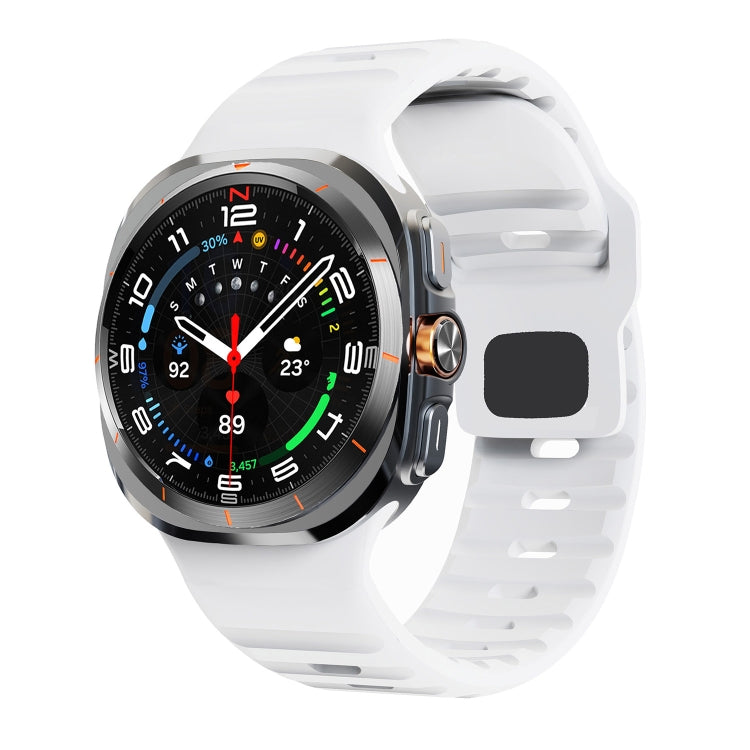 波浪紋反扣矽膠錶帶，適用於 Samsung Galaxy Watch Ultra 47mm / Ultra 2025