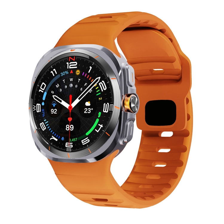 波浪紋反扣矽膠錶帶，適用於 Samsung Galaxy Watch Ultra 47mm / Ultra 2025
