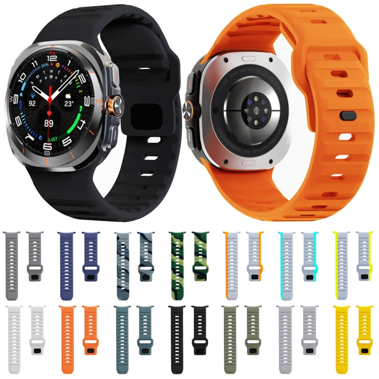 波浪紋反扣矽膠錶帶，適用於 Samsung Galaxy Watch Ultra 47mm / Ultra 2025