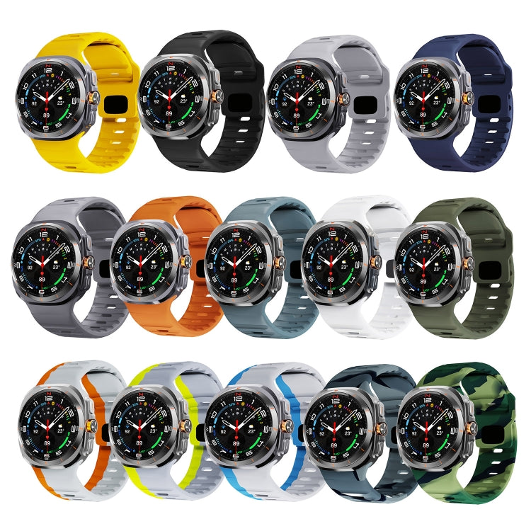波浪紋反扣矽膠錶帶，適用於 Samsung Galaxy Watch Ultra 47mm / Ultra 2025