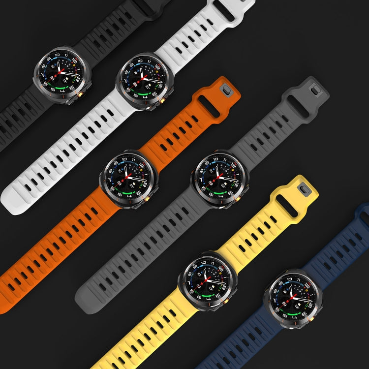 波浪紋反扣矽膠錶帶，適用於 Samsung Galaxy Watch Ultra 47mm / Ultra 2025