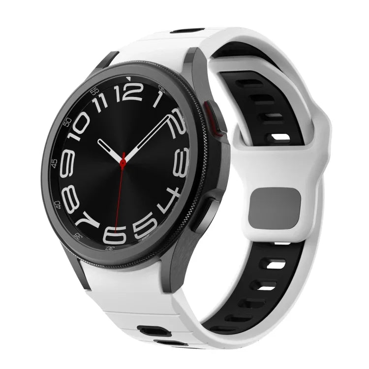 雙色條紋反扣矽膠錶帶，適用於 Samsung Galaxy Watch 7 / 6