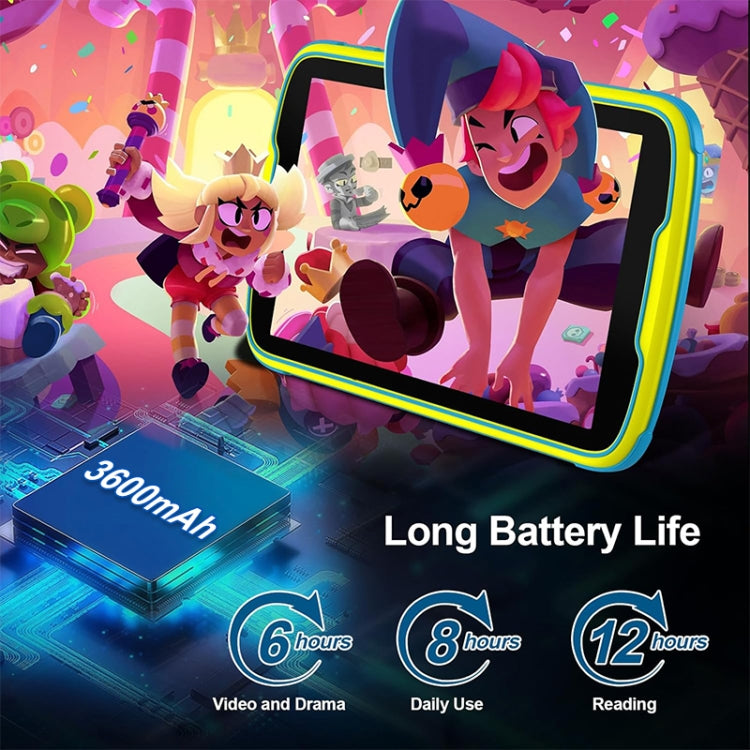 UNIWA Boxchip Tab 8 WiFi 兒童平板，8 吋 Android 13 Allwinner A523 八核心處理器 支援 Google Play，4GB+64GB
