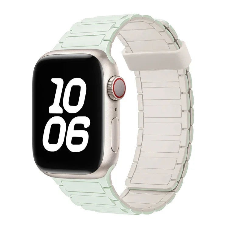 三珠磁吸環矽膠錶帶，適用於 Apple Watch Series 5 44mm