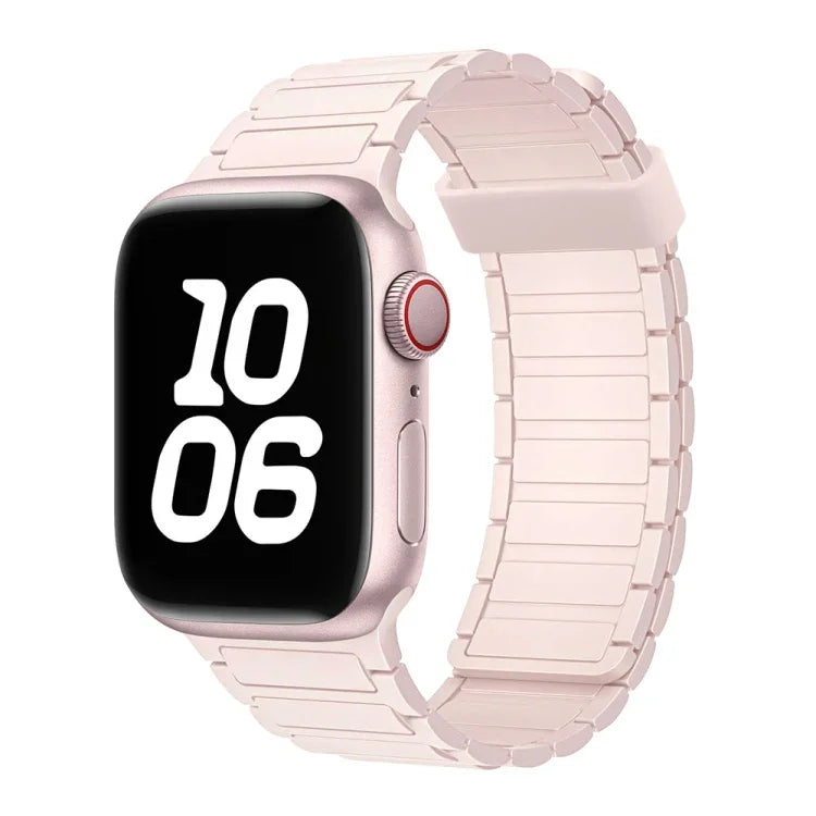 三珠磁吸環矽膠錶帶，適用於 Apple Watch Series 5 44mm