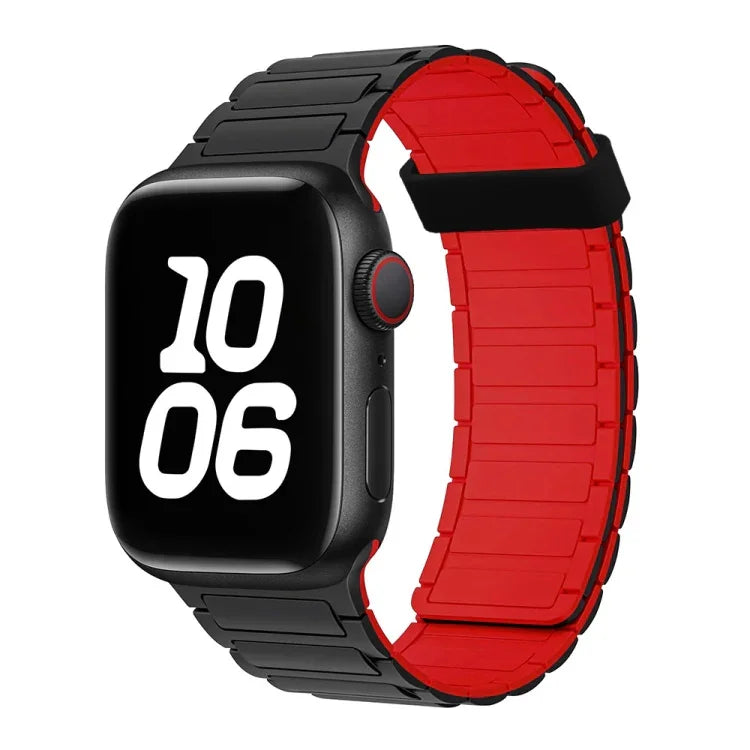 三珠磁吸環矽膠錶帶，適用於 Apple Watch Series 5 44mm