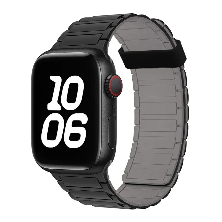 三珠磁吸環矽膠錶帶，適用於 Apple Watch Series 5 44mm