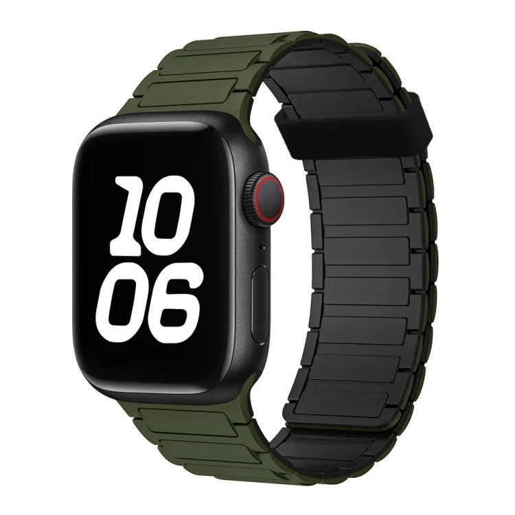 三珠磁吸環矽膠錶帶，適用於 Apple Watch Series 5 44mm