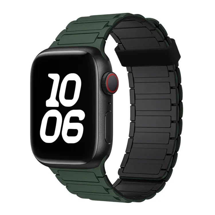 三珠磁吸環矽膠錶帶，適用於 Apple Watch Series 5 44mm