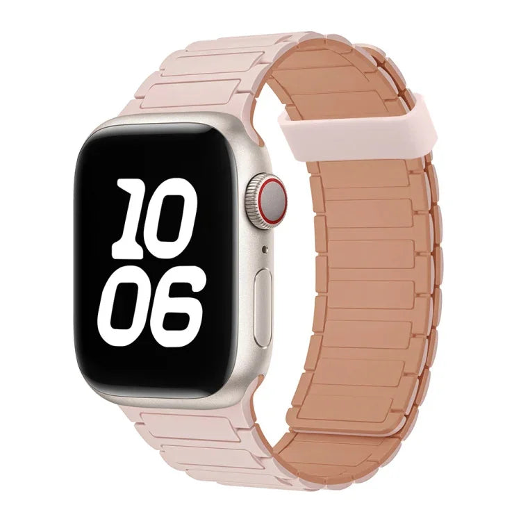 三珠磁吸環矽膠錶帶，適用於 Apple Watch Series 5 44mm