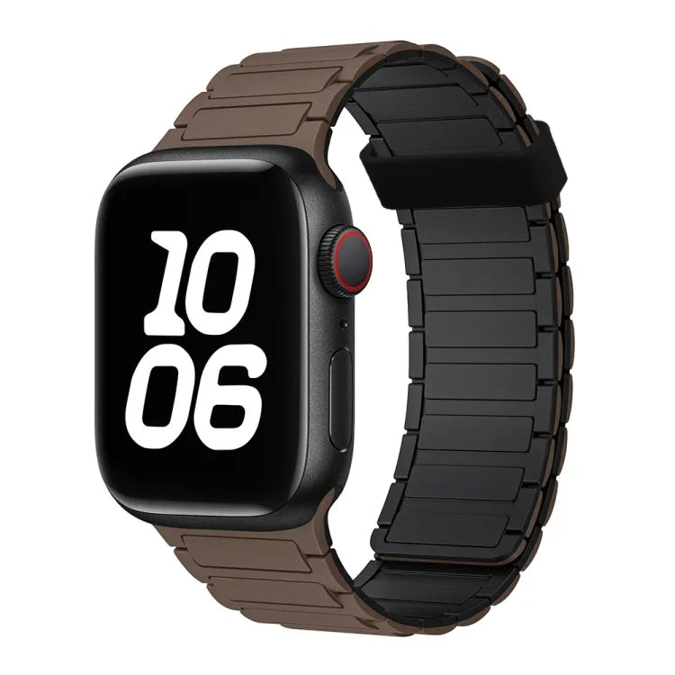 三珠磁吸環矽膠錶帶，適用於 Apple Watch Series 5 44mm