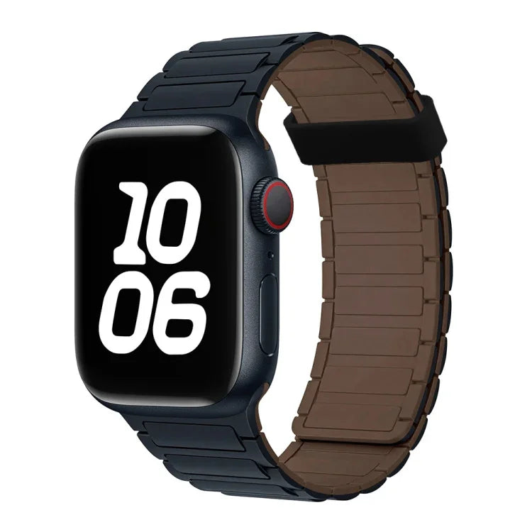 三珠磁吸環矽膠錶帶，適用於 Apple Watch Series 5 44mm