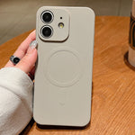 純色液態矽膠 MagSafe 磁吸手機殼，適用於 iPhone 11、iPhone 11 Pro
