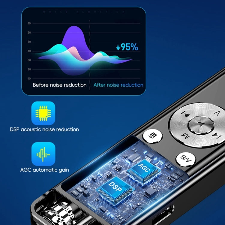 ZD43B 全向雙麥克風智慧降噪錄音筆，32GB，64GB