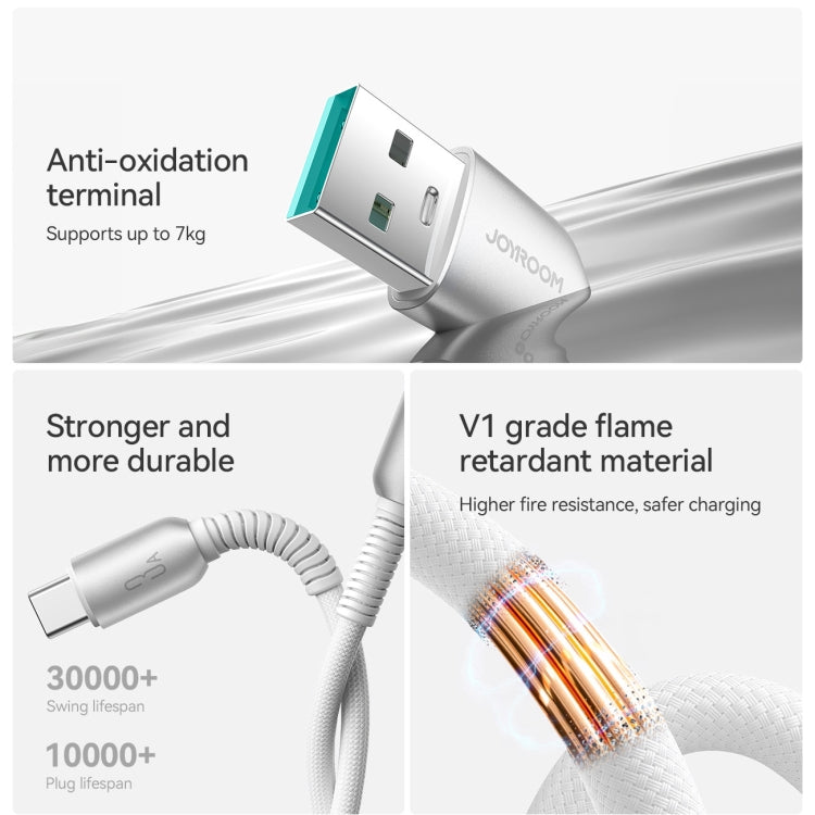 JOYROOM S-A51 Cutting-Edge 系列 3A 快充數據線，長度：1.2米，USB-A 轉 Type-C 線，USB-A 轉 8 Pin 線，Type-C 轉 Type-C 線，Type-C 轉 8 Pin 線