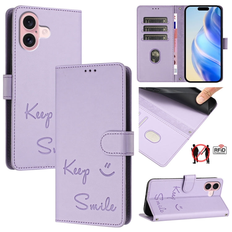 微笑壓紋 RFID 皮革手機殼，適用於 iPhone 16，適用於 iPhone 15 Pro Max，適用於 iPhone 15 Pro，適用於 iPhone 15 Plus，適用於 iPhone 15，適用於 iPhone 14 Plus，適用於 iPhone 14 / 13，適用於 iPhone 14 Pro