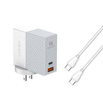 LDNIO A2620C PD3.0 65W USB 電源適配器旅行充電器，附 Type-C 對 Type-C 線，歐規插頭，美規插頭，英規插頭