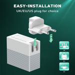LDNIO A2620C PD3.0 65W USB 電源適配器旅行充電器，附 Type-C 對 Type-C 線，歐規插頭，美規插頭，英規插頭