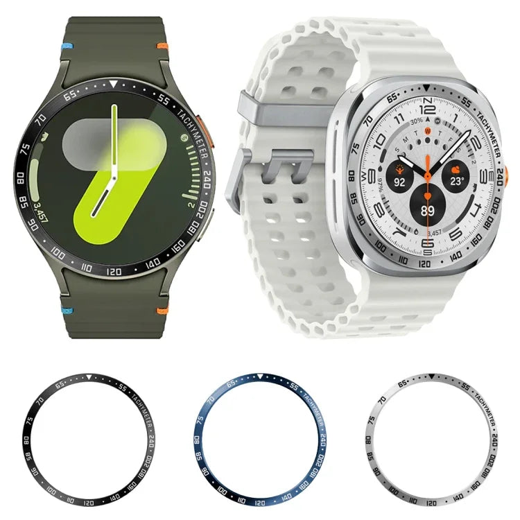 Style E 智慧手錶錶盤不鏽鋼錶圈蓋，適用於 Samsung Galaxy Watch Ultra 47mm，適用於 Samsung Galaxy Watch 7 44mm，適用於 Samsung Galaxy Watch 7 40mm