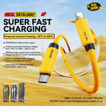 WK WDC-29 彈性正品矽膠 1米 PD30W Type-C 轉 8 Pin 快充數據線，WDC-29