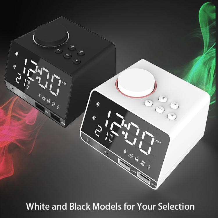 K11 LED 藍牙 4.2 揚聲器鬧鐘音樂顯示收音機，歐規插頭，英規插頭