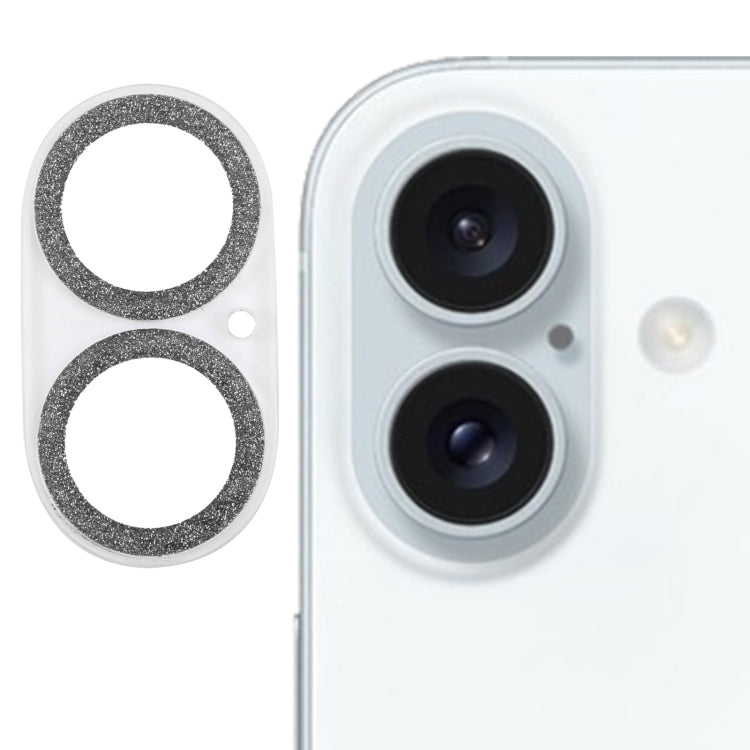 閃粉戒指鋼化玻璃相機鏡頭保護膜，適用於 iPhone 17，適用於 iPhone 16 Pro / 16 Pro Max，適用於 iPhone 16 / 16 Plus