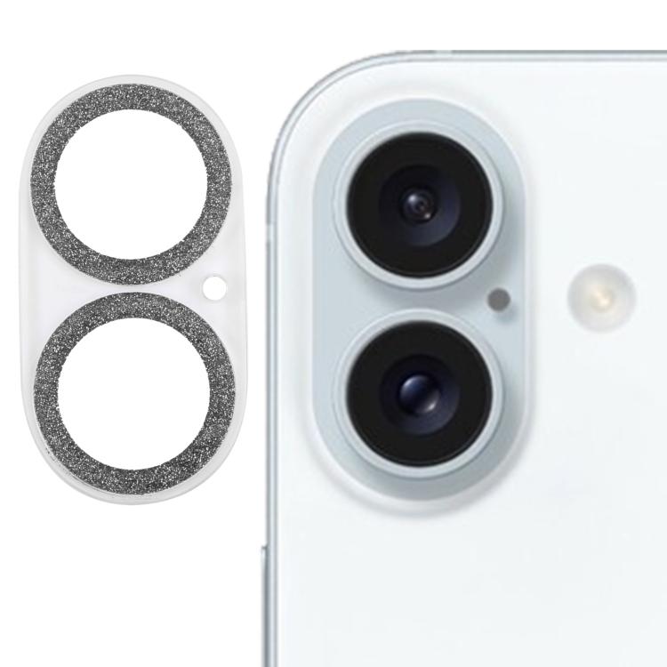 閃粉戒指鋼化玻璃相機鏡頭保護膜，適用於 iPhone 17，適用於 iPhone 16 Pro / 16 Pro Max，適用於 iPhone 16 / 16 Plus