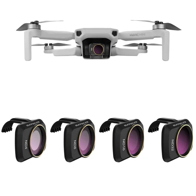 Sunnylife MM-FI9256 適用於 DJI Mavic mini 4 合 1 無人機 ND4+ND8+ND16+ND32 濾鏡, ND4+ND8+ND16+ND32