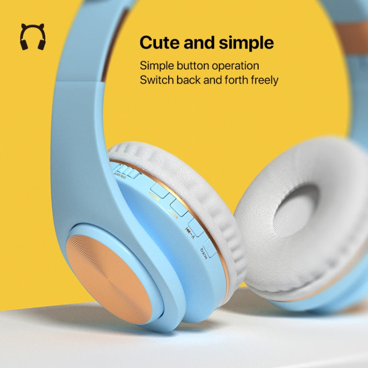 Cat Ears Bluetooth Wireless Headphones Gaming Headset with Light