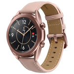 真皮銀色錶扣替換錶帶，適用於 Samsung Galaxy Watch3 45mm，適用於 Samsung Galaxy Watch3 41mm