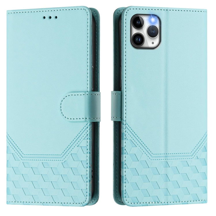 蜂巢浮雕 RFID 皮革手機殼，適用於 iPhone 11 Pro Max、iPhone 11、iPhone 11 Pro、iPhone X / XS、iPhone XR、iPhone XS Max、iPhone 8 Plus / 7 Plus
