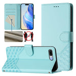 蜂巢浮雕 RFID 皮革手機殼，適用於 iPhone 11 Pro Max、iPhone 11、iPhone 11 Pro、iPhone X / XS、iPhone XR、iPhone XS Max、iPhone 8 Plus / 7 Plus