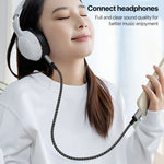 2合1 8針、USB-C / Type-C轉3.5毫米車載AUX音頻轉接線，Type-C，8針轉3.5毫米，長度：1米