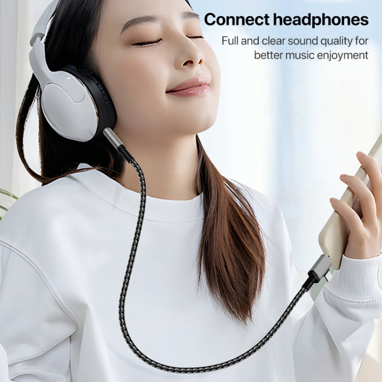 2合1 8針、USB-C / Type-C轉3.5毫米車載AUX音頻轉接線，Type-C，8針轉3.5毫米，長度：1米