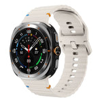 Wavy Grain Stitched Silicone Watch Band, For Samsung Galaxy Watch Ultra 47mm / Ultra 2025