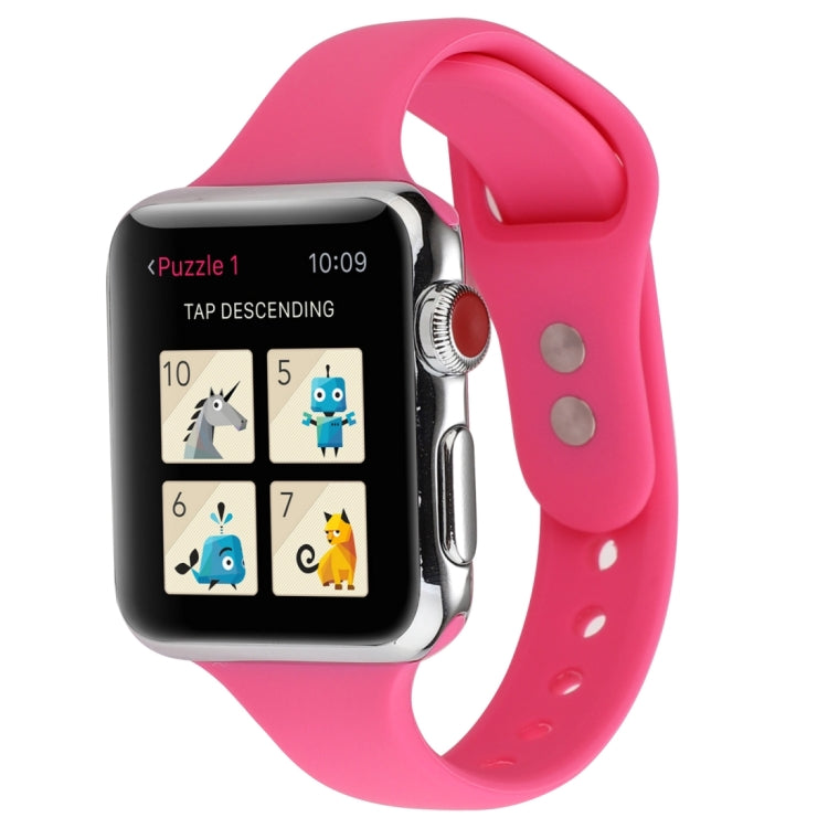 薄款矽膠雙扣替換腕帶，適用於Apple Watch 5 & 4 44mm / 3 & 2 & 1 42mm