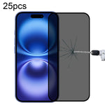 25片全覆蓋防窺絲網鋼化玻璃膜，適用於 iPhone 17 Pro Max，適用於 iPhone 17 Pro，適用於 iPhone 17，適用於 iPhone Air，適用於 iPhone 16 Pro Max，適用於 iPhone 16 Pro，適用於 iPhone 16 Plus，適用於 iPhone 16