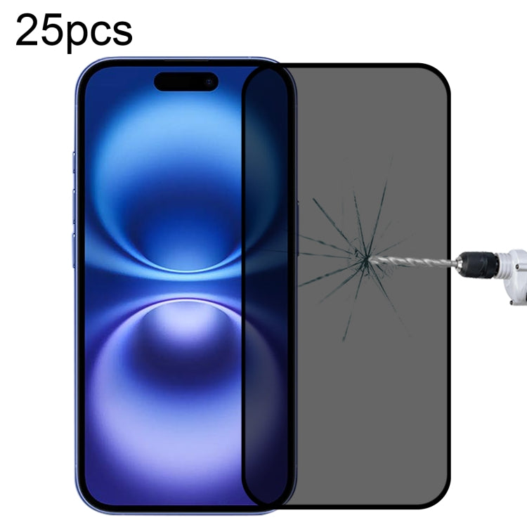 25片全覆蓋防窺絲網鋼化玻璃膜，適用於 iPhone 17 Pro Max，適用於 iPhone 17 Pro，適用於 iPhone 17，適用於 iPhone Air，適用於 iPhone 16 Pro Max，適用於 iPhone 16 Pro，適用於 iPhone 16 Plus，適用於 iPhone 16