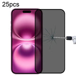 25片全覆蓋防窺絲網鋼化玻璃膜，適用於 iPhone 17 Pro Max，適用於 iPhone 17 Pro，適用於 iPhone 17，適用於 iPhone Air，適用於 iPhone 16 Pro Max，適用於 iPhone 16 Pro，適用於 iPhone 16 Plus，適用於 iPhone 16