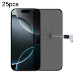 25片全覆蓋防窺絲網鋼化玻璃膜，適用於 iPhone 17 Pro Max，適用於 iPhone 17 Pro，適用於 iPhone 17，適用於 iPhone Air，適用於 iPhone 16 Pro Max，適用於 iPhone 16 Pro，適用於 iPhone 16 Plus，適用於 iPhone 16
