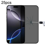 25片全覆蓋防窺絲網鋼化玻璃膜，適用於 iPhone 17 Pro Max，適用於 iPhone 17 Pro，適用於 iPhone 17，適用於 iPhone Air，適用於 iPhone 16 Pro Max，適用於 iPhone 16 Pro，適用於 iPhone 16 Plus，適用於 iPhone 16