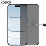 25片全覆蓋防窺絲網鋼化玻璃膜，適用於 iPhone 17 Pro Max，適用於 iPhone 17 Pro，適用於 iPhone 17，適用於 iPhone Air，適用於 iPhone 16 Pro Max，適用於 iPhone 16 Pro，適用於 iPhone 16 Plus，適用於 iPhone 16