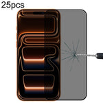 25片全覆蓋防窺絲網鋼化玻璃膜，適用於 iPhone 17 Pro Max，適用於 iPhone 17 Pro，適用於 iPhone 17，適用於 iPhone Air，適用於 iPhone 16 Pro Max，適用於 iPhone 16 Pro，適用於 iPhone 16 Plus，適用於 iPhone 16
