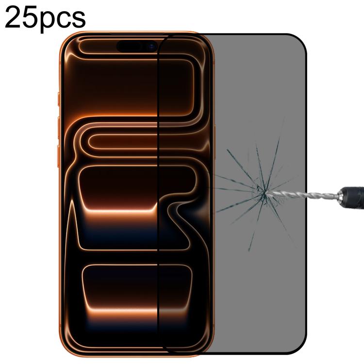25片全覆蓋防窺絲網鋼化玻璃膜，適用於 iPhone 17 Pro Max，適用於 iPhone 17 Pro，適用於 iPhone 17，適用於 iPhone Air，適用於 iPhone 16 Pro Max，適用於 iPhone 16 Pro，適用於 iPhone 16 Plus，適用於 iPhone 16