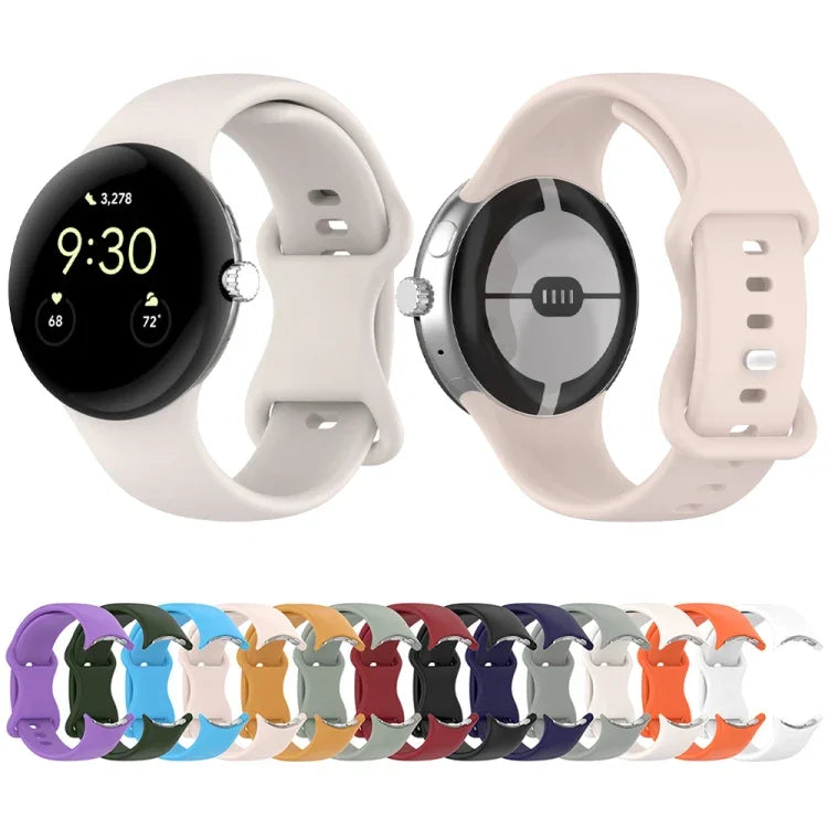 官方矽膠錶帶，適用於 Google Pixel Watch 4 / Watch 3 45mm，適用於 Google Pixel Watch 4 / 3 / 2 / 1 41mm