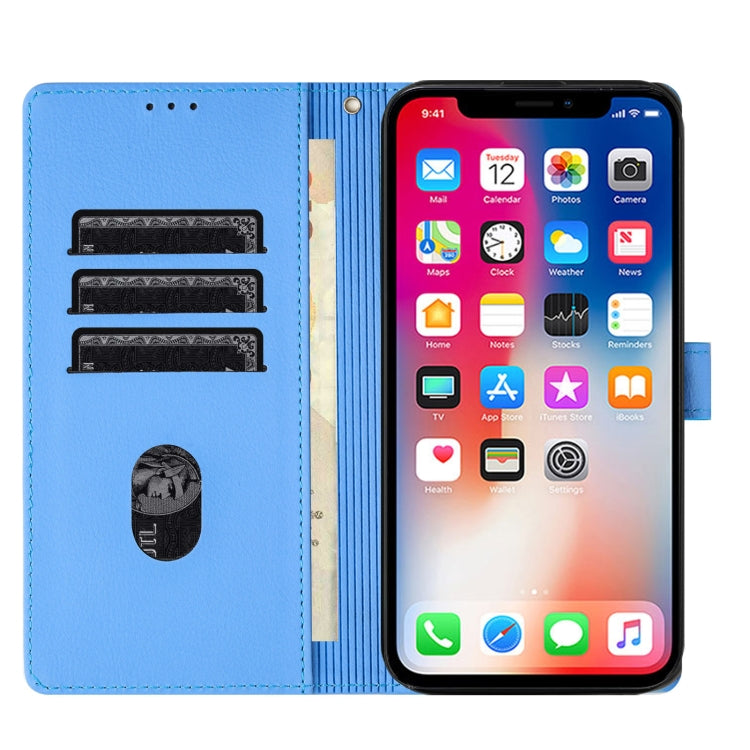 卡通大象壓紋皮革手機殼，適用於iPhone XR、iPhone XS Max、iPhone 8 Plus / 7 Plus