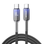 JOYROOM S-A42 水晶透明系列快充數據線，長度：1.2米，Type-C 轉 Type-C 線，Type-C 轉 8 Pin 線，USB 轉 Type-C 線，USB 轉 8 Pin 線