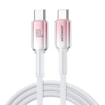 JOYROOM S-A42 水晶透明系列快充數據線，長度：1.2米，Type-C 轉 Type-C 線，Type-C 轉 8 Pin 線，USB 轉 Type-C 線，USB 轉 8 Pin 線