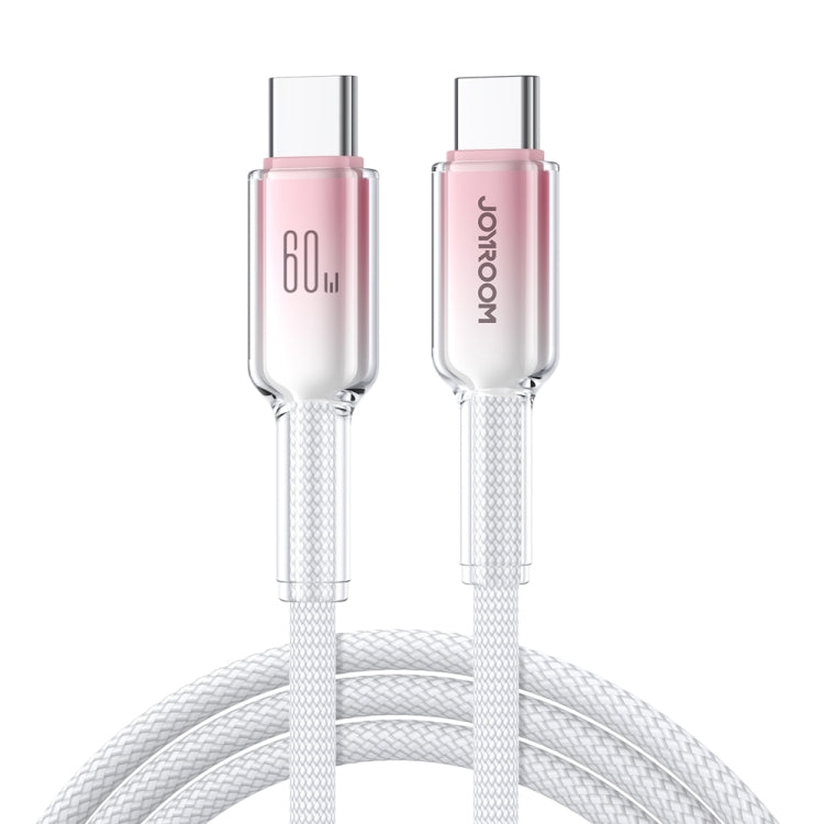 JOYROOM S-A42 水晶透明系列快充數據線，長度：1.2米，Type-C 轉 Type-C 線，Type-C 轉 8 Pin 線，USB 轉 Type-C 線，USB 轉 8 Pin 線